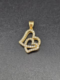 14k Gold Pendant - Hearts