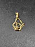14k Gold Pendant - Hearts