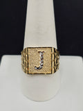 14K Gold Ring - Initial Letter "J"