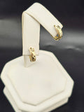 14K Gold Earrings - Huggie Hoops