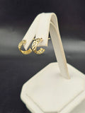 14K Gold Earrings - Huggie Hoops