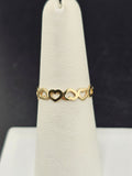 14K Gold Ring - Hearts