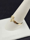 14K Gold Ring - Jesus on Cross