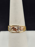 14K Gold Ring - Good Luck