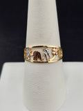 14K Gold Ring - Good Luck