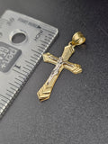 14k Gold Pendant - Jesus on Cross