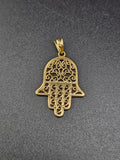 14k Gold Pendant - Hamsa Hand