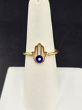 14K Gold Ring - Hamsa Hand