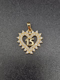 14k Gold Pendant - Fifteen