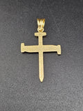 14k Gold Pendant - Nails Cross