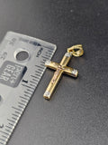 14k Gold Pendant - Jesus on Cross
