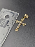 14k Gold Pendant - Jesus on Cross