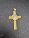 14k Gold Pendant - San Benito on Cross
