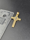 14k Gold Pendant - San Benito on Cross