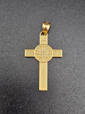 14k Gold Pendant - San Benito on Cross