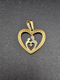 14k Gold Pendant - Hearts