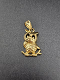 14k Gold Pendant - Owl
